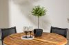 Imagine Lumpur Diningtable Acacia - Teaklook / Round ø110**75 +Copacabana Stacking Chair - Black/Black - Ersätter 4131-408 _4