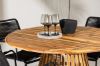 Imagine Lumpur Diningtable Acacia - Teaklook / Round ø110**75 +Lindos Armchair - Black Alu / Black Rope _4