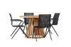 Imagine Lumpur Diningtable Acacia - Teaklook / Round ø110**75 +Alina Dining Chair - Black Alu / Black Textilene _4