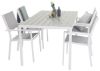 Imagine Break Dining Table - White Alu / Grey Aintwood - 150*90+Copacabana Arm Chair (st