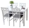 Imagine Marbella matbord 160/240*100*H75 - Vit+ Copacabana - Stacking Chair - White Alu/