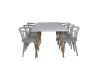 Imagine Masa de dining Polar - Design Ek / Alb - 180*90*H75 + Scaun de dining Bullerbyn - Gri deschis _6