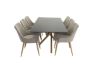 Imagine Piazza Matbord - Ek-look / svart - 180*90*75 +Plaza - Dining Chair - Oak/Light Grey _6