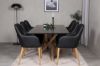 Imagine Piazza Matbord - Ek-look / svart - 180*90*75 +Comfort Karmstol - Ek-Look / Svart PU _6