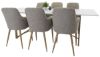 Imagine Masa de dining Palace - Aspect de stejar / Alb - 240*100*H75 + Confort - Scaun de dining - Stejar/Gri deschis