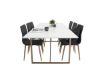 Imagine Masa de dining Palace - Ek-look / Alb - 240*100*H75 + Scaun de dining Windu - Ek-Look / Gri-Închis_6