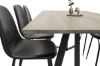 Imagine Masa de dining Marina - Stejar Negru/Gri - 180*90*H75+ Scaun de dining Polar - Negru/PU Negru _6