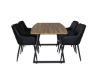 Imagine Masa de dining Inca - 160/200*85*H75 - Stejar/Negru +Comfort - Scaun de dining - Stejar/Negru