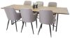 Imagine Masa de dining Padang - Lemn de tek negru / închis - 250*100*H76 + Scaun Comfort gri polar - Picioare negre _6