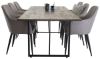 Imagine Masa de dining Padang - Lemn de tek negru / închis - 250*100*H76 + Scaun Comfort gri polar - Picioare negre _6