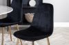 Imagine Estelle Dining Table round 106cm White marble / Black Legs - Polar Chair - Black Velvet / Matt brass leg 6