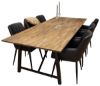 Imagine Masa de dining Malang - Negru / Teak închis - 250*100*H76 + Comfort - Scaun de dining - Stejar/Negru _6