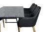 Imagine Masa de dining Estelle 200*90 Marmură Gri / Picioare Negre + Scaun Comfort - Scaun de dining - Stejar/Negru _6