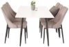 Imagine Masa de dining Polar - Negru / Alb- 180*90*H75 + Leone 2.0 Polar Grey - Picioare NEGRE _6