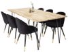 Imagine Masa de dining Bali - Negru / Lemn natural - 200*90*H75+Velvet Brass Black_6