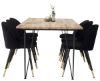 Imagine Masa de dining Bali - Negru / Lemn natural - 200*90*H75+Velvet Brass Black_6