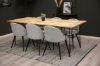 Imagine Masa Bali - 200*90cm - Teak / Negru - Scaun de Dining Catifea - Gri Deschis / Negru 6