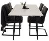 Imagine Masa de dining Polar - Negru / Alb - 180*90*H75 + Scaun de dining Art - Negru / PU Negru_4