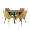 Imagine Plaza - Dining table - 100 ø - Black/Black +Plaza - Dining chair - Mustard _4