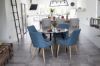 Imagine Plaza - Dining table - 100 ø - Black/Black +Plaza - Dining chair - Blue / Oak _4