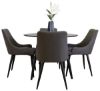 Imagine Plaza - Dining table - 100 ø - Black/Black +Plaza - Dining chair - Black/Dark grey _4