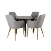 Imagine Plaza - Masă de dining - 100 ø - Negru/Negru +Comfort - Scaun de dining - Stejar/Gri deschis _4