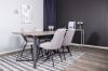 Imagine Marina Matbord - Svart / Grå Ek - 180*90*H75+Velvet Deluxe Dining Chair - Black