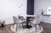 Imagine Razzia Dining Table 106cm - White Terazzo / Black+Velvet Matstol - Svart / Ljus