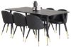 Imagine Masa de dining Dipp - 180*90cm - Furnir negru / picioare negre cu bronz dipp +Velvet di