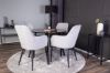 Imagine Plaza - Dining table - 100 ø - Black/Black +Comfort Dining Chair - Black Legs / Light Grey Corduroy _4