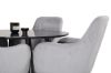 Imagine Plaza - Dining table - 100 ø - Black/Black +Comfort Dining Chair - Black Legs / Light Grey Corduroy _4