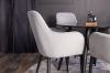 Imagine Plaza - Dining table - 100 ø - Black/Black +Comfort Dining Chair - Black Legs / Light Grey Corduroy _4