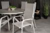 Imagine Masa de dining Parma ø140 - Alu alb / Aintwood gri + Scaun recliner Copacabana (s