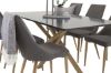 Imagine Vă rugăm să traduceți complet Piazza Matbord - Ek-look / svart - 180*90*75 +Leone - Dining Chair - Oak/Dark Grey _6