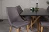 Imagine Vă rugăm să traduceți complet Piazza Matbord - Ek-look / svart - 180*90*75 +Leone - Dining Chair - Oak/Dark Grey _6