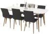 Imagine Masa de dining Polar Elipse - 240cm Alb / Stejar + Scaun de dining Windu - Ek-Look / Gri inchis