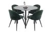 Imagine Plaza - Masă de dining - 100 ø - Negru/Negru + Scaun de dining din catifea - Verde/Negru _4