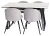 Imagine Estelle Dining Table 140*90 - White Marble / Black LegsVelvet Matstol - Svart /