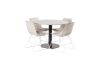 Imagine Masa de dining Razzia 106cm - Terazzo gri / scaun de dining Cirebon - Alb