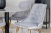 Imagine Razzia Dining Table 106cm - Grey Terazzo / BlackVelvet Deluxe Dining Chair - Br