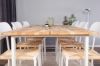 Imagine Masa de dining Cirebon 200*90cm - Teak / Alb + Scaun de dining Polly - Alb / Natural _6