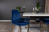 Imagine Estelle Dining Table 140*90 - White Marble / Black Legs - Polar Chair - Blue Velvet / Matt brass leg 4