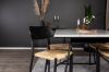 Imagine Tabel de dining Estelle 140*90 - marmură albă / picioare negre + Scaun de dining Polly - Negru / Natural _4