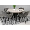 Masa dining extensibila 120/220 cm stejar/negru Oliver