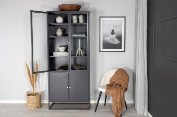 Imagine Bakal - Covered Bookcase - Dark Grey