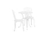 Imagine Nandin Cafetset Aluminium - white / 2 chairs +  table ø60