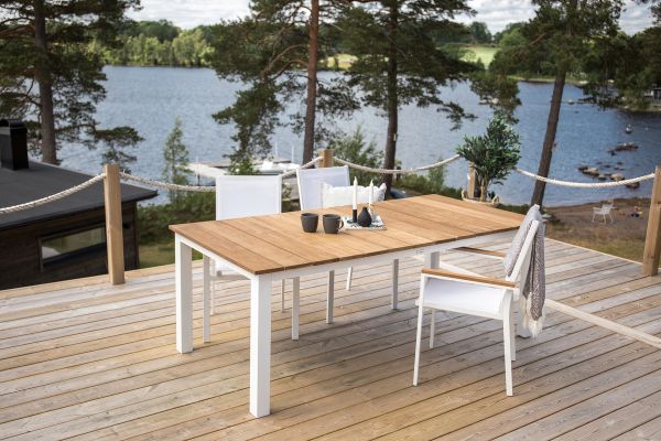 Imagine Mexico Table 210*100 - White/Teak