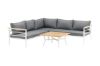 Imagine Mexico Corner Sofa - White Alu / Teak