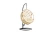 Imagine Viga - Hanging Chair Round - Black Frame / Natur Wicker / Offwhite Cushion