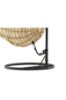 Imagine Viga - Hanging Chair Round - Black Frame / Natur Wicker / Offwhite Cushion